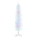 5FT White Pre - Lit Pencil Artificial Christmas Tree — 150 Colorful LED Lights, 8 Modes, 250 Tips, Steel Base - Monsta Online