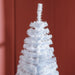 7FT White Pencil Artificial Christmas Tree — 818 Tips, Unlit, Auto - Open, Space - Saving, Steel Base - Monsta Online