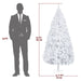 6FT Unlit White Artificial Christmas Tree — 800 Tips, Full Realistic, Metal Stand - Monsta Online