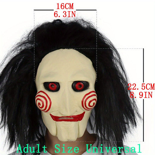 Halloween Saw Horror Jigsaw Mask – Scary Latex Killer Cosplay Mask for Parties - Monsta Online