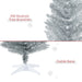 6FT Silver Pencil Artificial Christmas Tree — 390 Tips, Unlit, Slim, Plastic Stand - Monsta Online