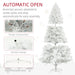 9FT White Artificial Christmas Tree — 2132 Tips, Unlit, Auto - Open, Wide Full Shape, Steel Base - Monsta Online