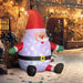 6FT Inflatable Santa Claus with Rotating Magic Ball Light - Outdoor Christmas Decoration - Monsta Online