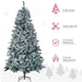 7.5FT Pre - Lit Snow Flocked Artificial Christmas Tree — 500 LED Lights, 1254 Tips, Auto - Open, Steel Base - Monsta Online
