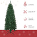 6FT Slim Artificial Christmas Tree — 583 Tips, Unlit, Full Realistic Branches, Collapsible Metal Base - Monsta Online