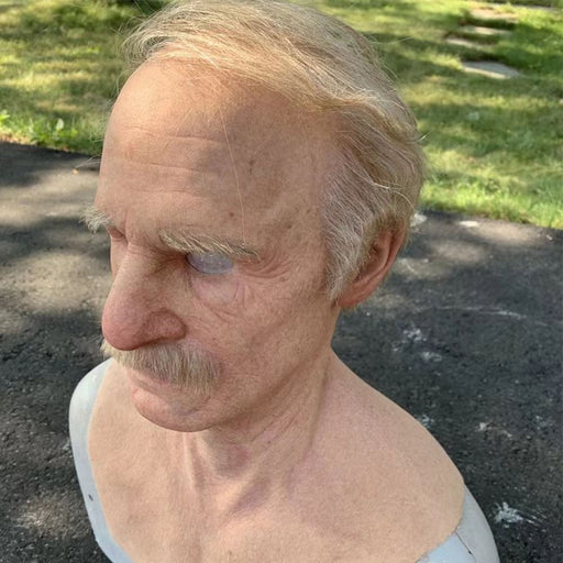 Halloween Old Man Mask – Scary Realistic Latex Big Nose Wrinkle Face Cosplay Headgear - Monsta Online
