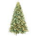 7FT Pre - Lit Blue - Green Artificial Christmas Tree — 500 Warm LED, 1845 Tips, Hinged, Metal Stand - Monsta Online