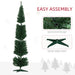 8FT Pencil Pre - Lit Artificial Christmas Tree — 300 Warm White LEDs, 618 Tips, Slim, Green - Monsta Online