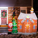 7FT Prelit Inflatable Gingerbread House with Santa & Christmas Tree and LED Lights - Outdoor Christmas Decoration - Monsta Online