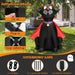 4.7ft Inflatable Halloween Vampire Cat with Red Cloak and LED Lights - Monsta Online