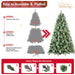 5FT Artificial Christmas Tree — 51 Pine Cones, 694 Tips, PVC & Hard Needle, Hinged, Metal Stand - Monsta Online