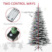 7.5FT Snow Flocked Pre - Lit Artificial Christmas Tree — 500 Dual - Color LEDs, 11 Modes, 1264 Tips, Remote - Monsta Online