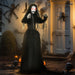 5.5ft Halloween Animatronic Zombie Bride – Jaw Drop, Glowing Red Eyes and Creepy Speaking Sounds - Monsta Online