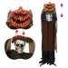 5.6ft Sound - Activated Pumpkin Head Ghost Halloween Animatronic – Glowing Eyes and Creepy Sounds - Monsta Online
