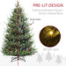 9FT Pre - Lit Artificial Christmas Tree — 300 Dual - Color LED Lights, 1939 Tips, Remote, 11 Modes, Metal Base - Monsta Online