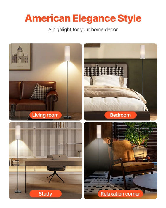 Modern Color Adjustable Floor Lamp - Remote Control & Dimming Function for Living Rooms - Monsta Online