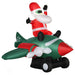 7.3FT LED Santa Flying Airplane Christmas Inflatable Outdoor Decoration - Monsta Online