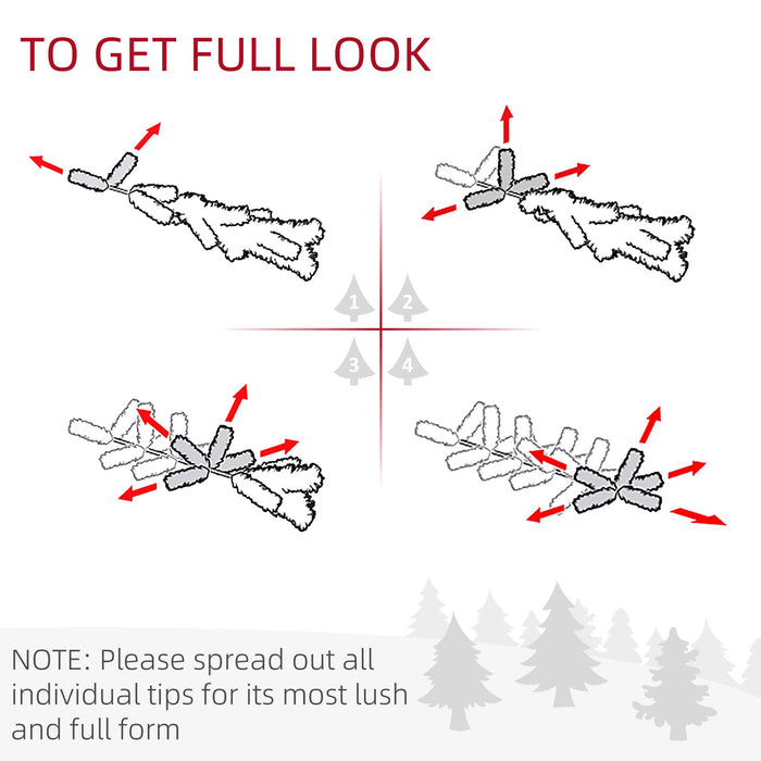 6FT Noble Fir Pencil Pre - Lit Artificial Christmas Tree — 200 Warm White LEDs, 390 Tips, Slim Space - Saving - Monsta Online