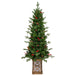 4FT Pre - Lit Artificial Christmas Tree — 100 Multi - Color LED, Glitter Light - Up Base, Berries & Pine Cones - Monsta Online