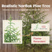 Set of 2 - 4FT Norfolk Pine Artificial Christmas Trees — 133 Molded Tips, Unlit, Tabletop, Pot Base - Monsta Online