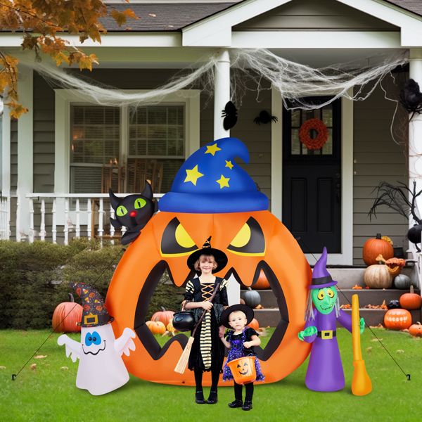 6.9FT Halloween Inflatable Pumpkins with LED Lights – Giant Blow Up Yard Decoration - Monsta Online