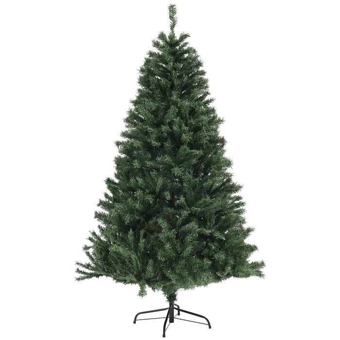 6FT Artificial Christmas Tree — 1000 Tips, Unlit, Auto - Open, Full Wide Shape, Steel Base - Monsta Online