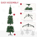 6.5FT Pencil Artificial Christmas Tree — 556 Tips with Pine Cones, Pine Needles, Unlit, Metal Base - Monsta Online