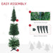 6FT Pencil Artificial Christmas Tree — 390 Tips, Unlit, Slim Hinged, Full Lush Appearance, Plastic Base - Monsta Online