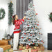 7.5FT Frosted Artificial Christmas Tree — 1762 Tips, Snow - Flocked, Hinged, Wide Full Spruce - Monsta Online