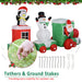 11FT Prelit Inflatable Christmas Train with Santa, Snowman & Penguin with LED Lights - Outdoor Decoration - Monsta Online