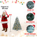 4FT Pre - Lit Flocked Artificial Christmas Tree — 150 Warm Lights, Snow Frosted Pine, Metal Stand - Monsta Online