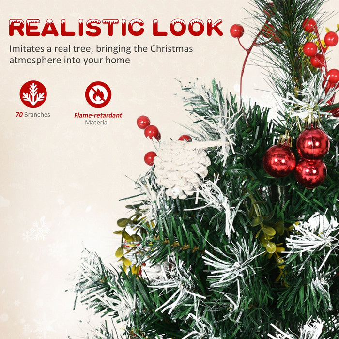 2FT Pre - Lit Artificial Christmas Tree 2 - Pack — 24 LED Lights, Berries, Pinecones, Cordless, Outdoor/Indoor - Monsta Online