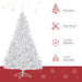 6FT Pre - Lit White Artificial Christmas Tree — 1000 Tips, 250 Warm White LEDs, Metal Stand - Monsta Online