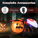 4.9ft Inflatable Halloween Spider with Pumpkin and Rotating LED Lights - Monsta Online