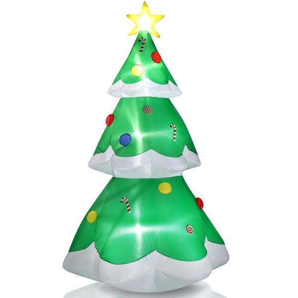 6.9FT Prelit Inflatable Christmas Tree with Star Topper and LED Lights - Outdoor Christmas Decoration - Monsta Online