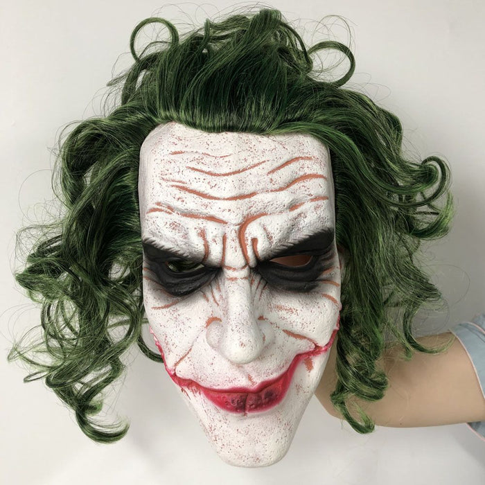 Halloween Horror Joker Mask – Scary Creepy Clown Latex Cosplay Costume Prop - Monsta Online