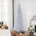 7FT White Pencil Artificial Christmas Tree — 818 Tips, Unlit, Auto - Open, Space - Saving, Steel Base - Monsta Online