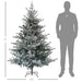 6FT Flocked Nordic Pine Artificial Christmas Tree — 795 Snow Tips, Unlit, Auto - Open, Steel Base - Monsta Online