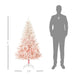 5FT Pink Pencil Artificial Christmas Tree — 450 Tips, Unlit, Slim Space - Saving, Auto - Open, Metal Base - Monsta Online