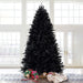 7FT Pre - Lit Black Artificial Christmas Tree — 1916 PE/PVC Tips, 450 Lights, Hinged - Monsta Online