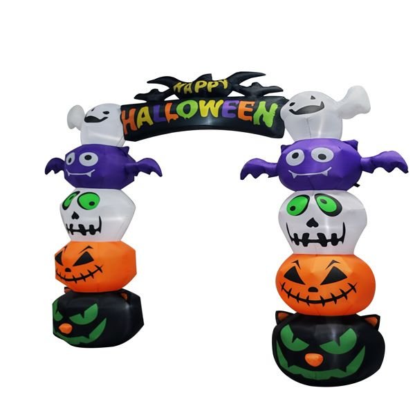 8.2FT Halloween Inflatable Pumpkin Archway with LED Lights – Giant Blow Up Halloween Decoration - Monsta Online