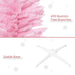 7FT Pink Pencil Artificial Christmas Tree — 499 Tips, Unlit, Slim Space - Saving, Realistic, Plastic Base - Monsta Online
