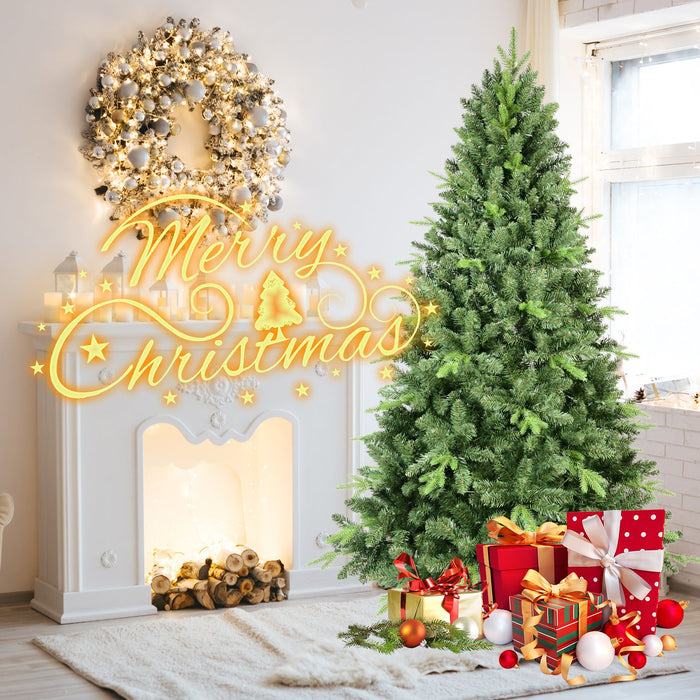 7.5FT Artificial Christmas Tree — 2155 Tips, PE+PVC, Full Shape, Hinged, Metal Stand - Monsta Online