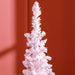 5FT Pink Snow Flocked Pencil Pre - Lit Artificial Christmas Tree — 160 Warm White LEDs, 294 Tips, Space - Saving - Monsta Online