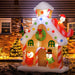 7FT Prelit Inflatable Gingerbread House with Happy Gingerbread Family and LED Lights - Outdoor Christmas Decoration - Monsta Online