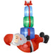 5FT Prelit Inflatable Santa Claus Hanging Under 3 Gift Boxes with LED Lights - Outdoor Christmas Decoration - Monsta Online