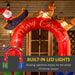 9FT Prelit Inflatable Christmas Arch with Santa Claus Riding Sleigh and LED Lights - Outdoor Decoration - Monsta Online