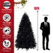 9FT Pre - Lit Black Artificial Christmas Tree — 3176 PE/PVC Tips, 750 Lights, Hinged - Monsta Online