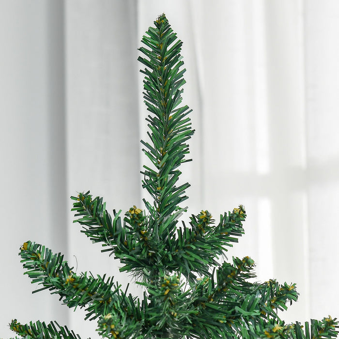 6FT Slim Artificial Christmas Tree — 583 Tips, Unlit, Full Realistic Branches, Collapsible Metal Base - Monsta Online