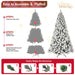 9FT Pre - Lit Flocked Artificial Christmas Tree — Premium PVC Tips, 650 Lights, Hinged - Monsta Online